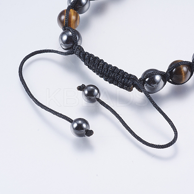 Adjustable Nylon Cord Braided Bead Bracelets BJEW-F308-51B-1
