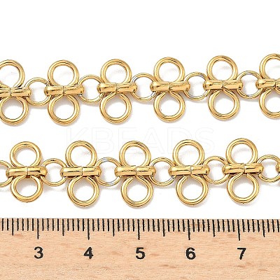 304 Stainless Steel Butterfly Link Chain Necklaces for Women NJEW-B152-02-1