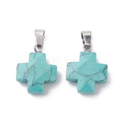 Synthetic Turquoise Pendants G-K359-02P-02-1