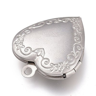 Non-Tarnish 316 Stainless Steel Locket Pendants X-STAS-Z010-03B-1