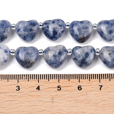 Natural Blue Spot Jasper Beads Strands G-NH0069-A08-1