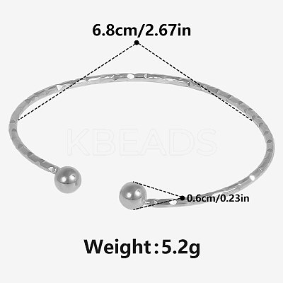 Stylish 304 Stainless Steel Cuff Bangles SF9241-1-1