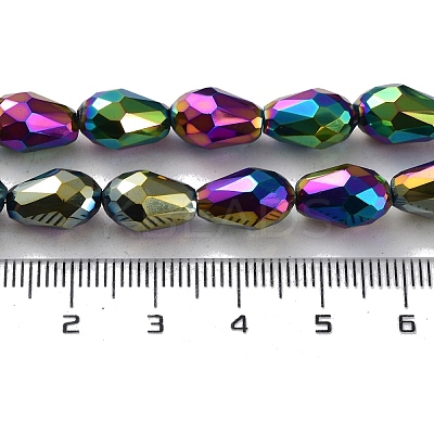 Electroplate Glass Bead Strands EGLA-R045-12x8mm-03-1