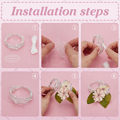 5Pcs Alloy Rhinestone Multi-strand Bangles for Women BJEW-WR0001-03P-1