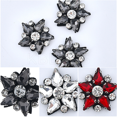 9pcs 3 colors Star Appliques PATC-GF0001-40-1