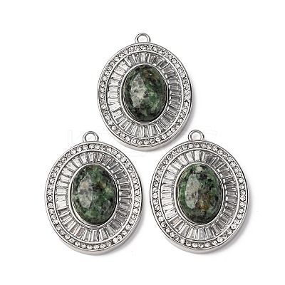 Natural African Turquoise(Jasper) Oval Pendants STAS-L080-010P-04-1