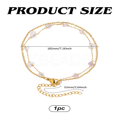 1Pc Natural Agate Chips Multi-strand Bracelets BJEW-LP0003-22B-1