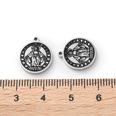 304 Stainless Steel Enamel Charms STAS-M102-19P-02-1
