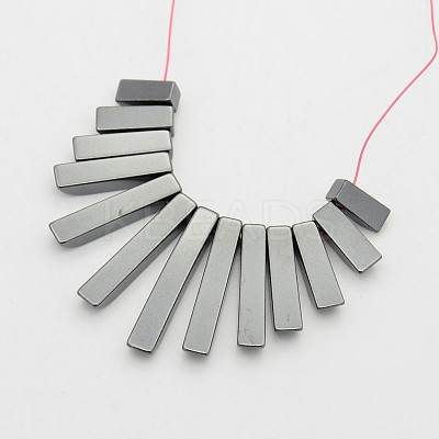 Rectangle Non-magnetic Synthetic Hematite Beads Strands G-D619-05-1