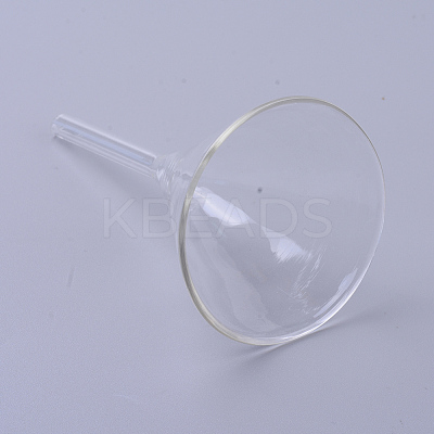 Transparent Glass Funnel Hopper AJEW-WH0104-45C-1