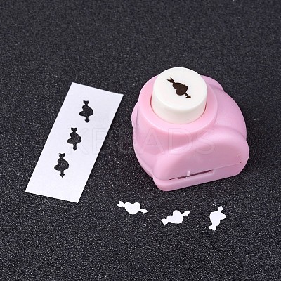 Random Single Color or Random Mixed Color Mini Plastic Craft Paper Punch Sets for Scrapbooking & Paper Crafts AJEW-L051-14-1