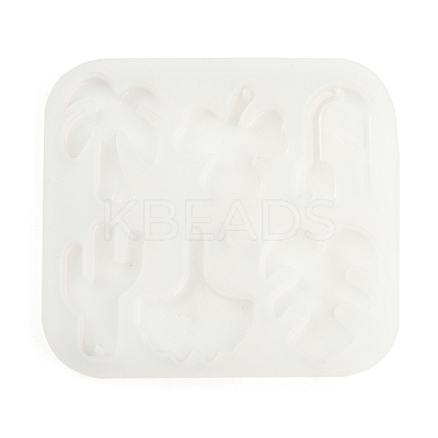 Cactus Leaf Shamrock DIY Pendant Silicone Molds DIY-E072-04C-1