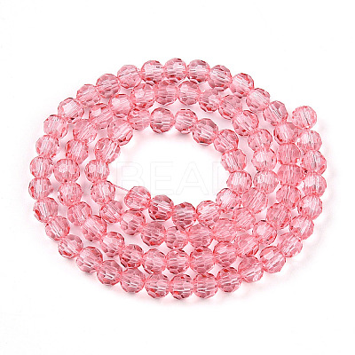 Baking Paint Transparent Glass Beads Strands DGLA-A035-T4mm-D01-1