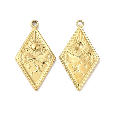 Ion Plating(IP) 304 Stainless Steel Pendants X-STAS-L020-038G-1