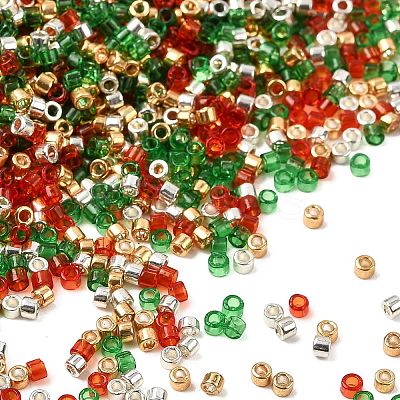 4 Colors 11/0 Christmas MIYUKI Delica Seed Beads SEED-X0058-22-1