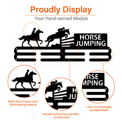 Fashion Iron Medal Hanger Holder Display Wall Rack ODIS-WH0021-337-1