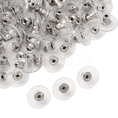 304 Stainless Steel Bullet Clutch Earring Backs X-STAS-Q189-02-1