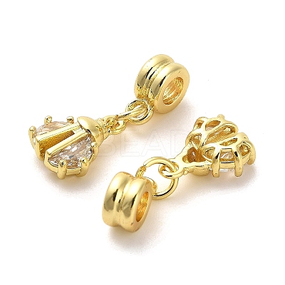 Rack Plating Brass Micro Pave Cubic Zirconia Charms KK-S398-11A-1