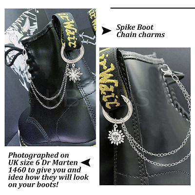 10Pcs 10 Style 304 Stainless Steel Decorative Shoe Chains FIND-AB00058-1