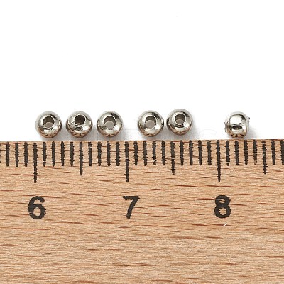 Tarnish Resistant 304 Stainless Steel Hollow Round Seamed Beads STAS-R032-3mm-1