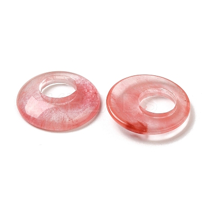 Cherry Quartz Glass Pendants G-T122-76V-1