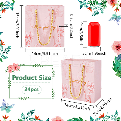 Paper Jewelry Pouches Handle Bags ABAG-WH0039-37B-1