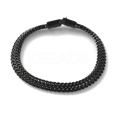 304 Stainless Steel Wheat Chain Bracelets for Women Men STAS-N117-02EB-1
