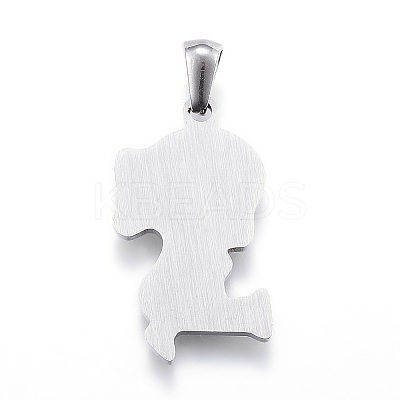 304 Stainless Steel Pendants STAS-K162-022P-1