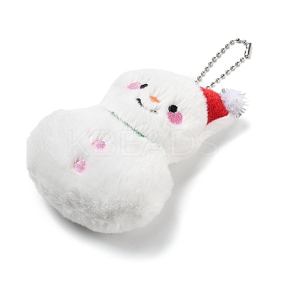 Christmas Theme Cloth Plush Doll Pendant Decorations HJEW-D030-01C-1