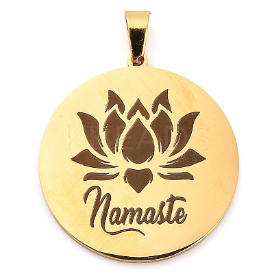 304 Stainless Steel Pendants LS-STAS-R134-01G-02-1