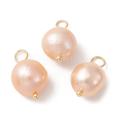 Natural Freshwater Pearl Pendants PALLOY-JF02153-03-1