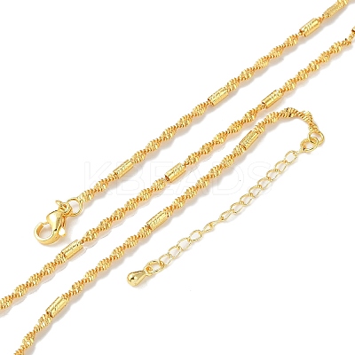 Brass Singapore Chains Necklaces for Women NJEW-D302-38G-1