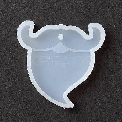 Christmas Theme DIY Santa Claus' Mustache Pendant Silicone Molds DIY-K054-01-1