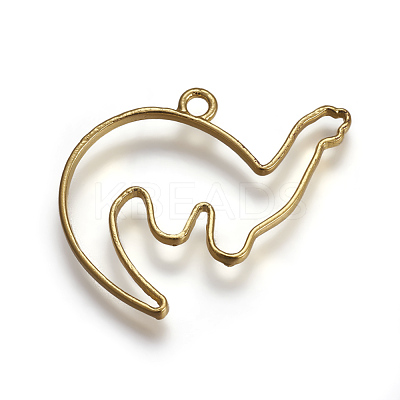 Zinc Alloy Open Back Bezel Pendants PALLOY-WH0039-01G-A-1
