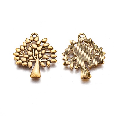 Tibetan Style Alloy Pendants TIBEP-A13000-AG-FF-1
