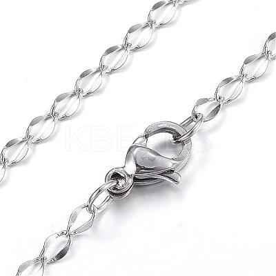 Tarnish Resistant 304 Stainless Steel Necklaces NJEW-E080-15P-1