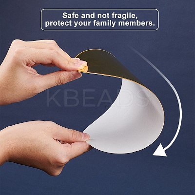 Acrylic Moon Phase Mirror Wall Decor DIY-WH0167-60B-1