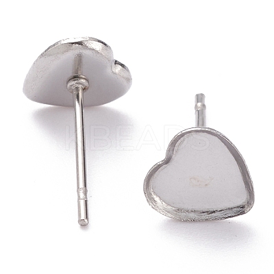 Non-Tarnish 304 Stainless Steel Stud Earring Settings LS-X-STAS-J032-13-1