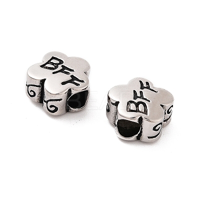 304 Stainless Steel European Beads STAS-S147-02C-1