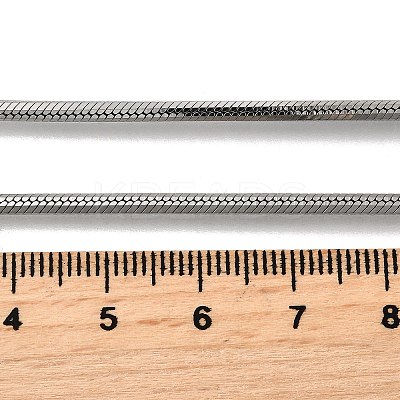 2MM 304 Stainless Steel Snake Chain Necklaces for Women Men STAS-V011-04D-P-1