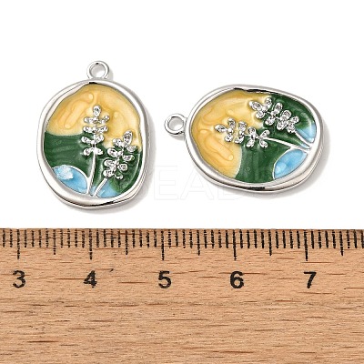 Brass Enamel Pendants KK-S368-09P-1