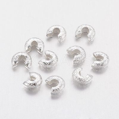 Brass Crimp Beads Covers KK-G015-S-NF-1