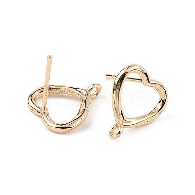 Brass Stud Earring Findings FIND-WH0038-58KCG-1