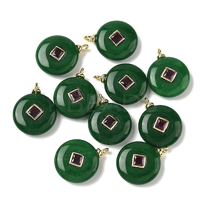 Dyed Natural Malaysia Jade Pendants G-H328-08G-C19-1