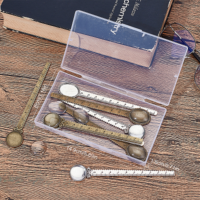 DIY Blank Dome Bookmark Ruler Making Kit DIY-SC0021-02-1