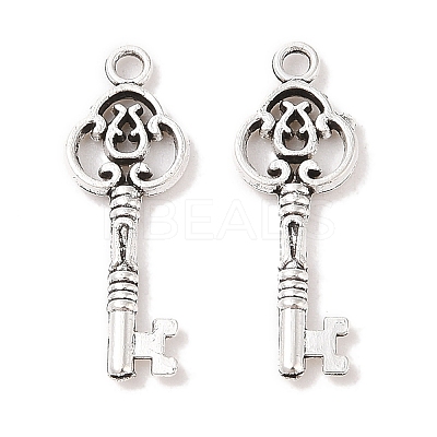 Tibetan Style Alloy Skeleton Key Pendants X-TIBEP-Q043-014-RS-1