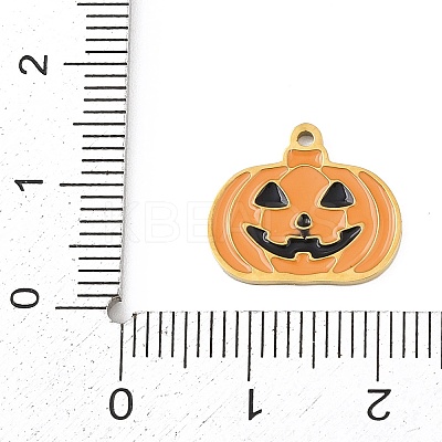 Halloween 304 Stainless Steel Enamel Pendants FIND-I068-01G-06-1
