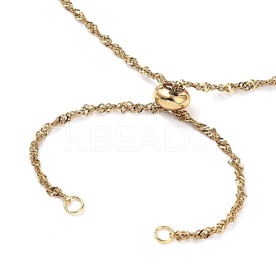 304 Stainless Steel Singapore Chain Necklace Making AJEW-JB01334-01-1
