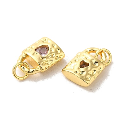 Brass Micro Pave Cubic Zirconia Pendants KK-H461-06G-01-1