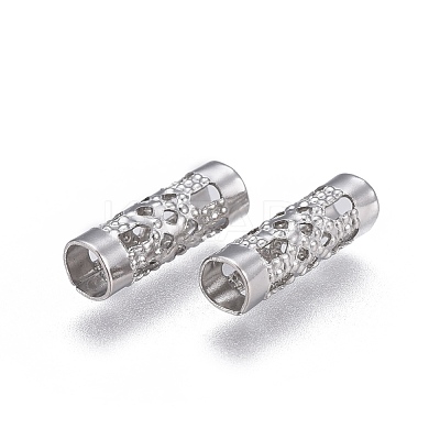 Tarnish Resistant 304 Stainless Steel Tube Beads X-STAS-P236-17P-1